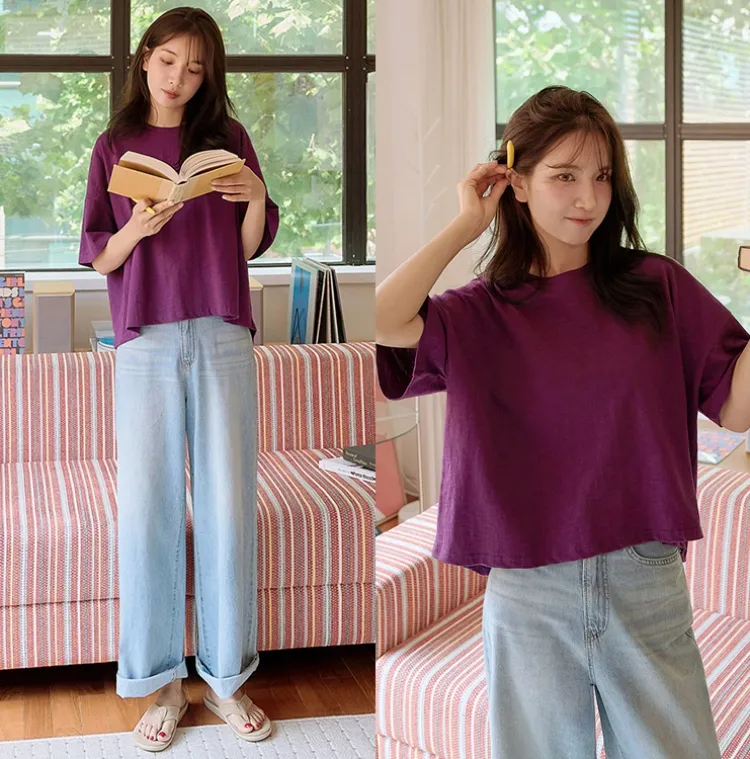 사계절 어디에나
낙낙한 슬라브 이지 반팔