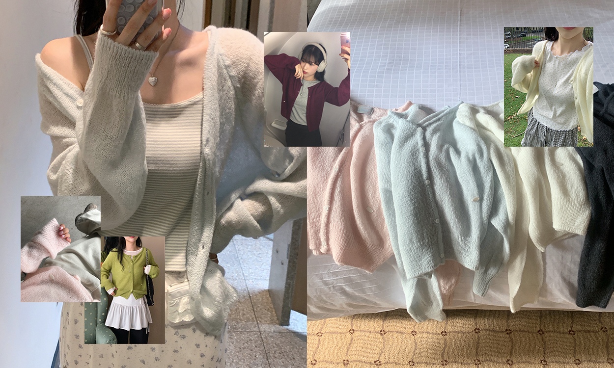 ˗ˋˏ 1등 니트 ˎˊ˗
퍼지 모헤어 가디건