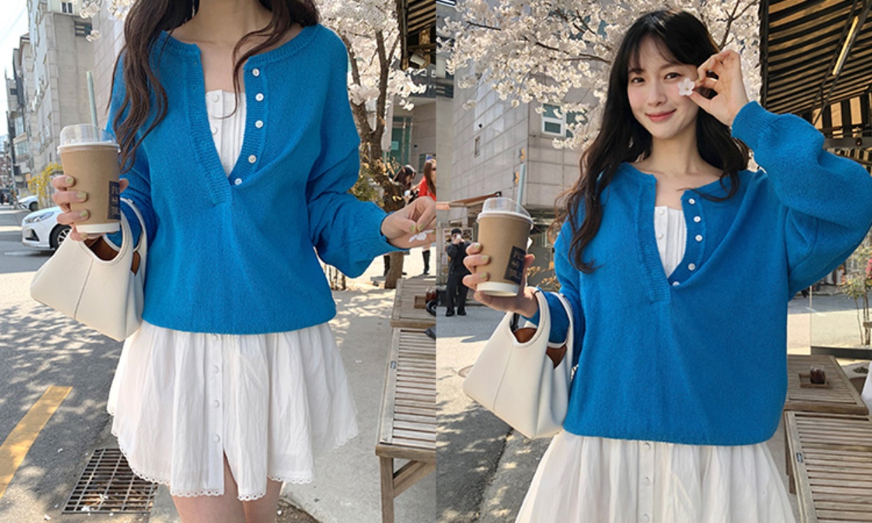 높은 활용도의 편안한
루즈핏 헨리넥 니트