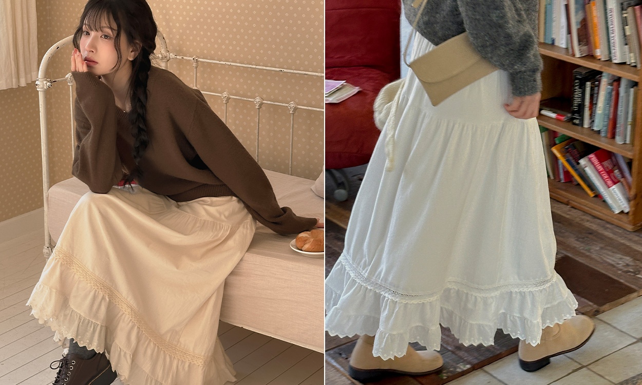 핀터무드 코디
포근한 롱스커트