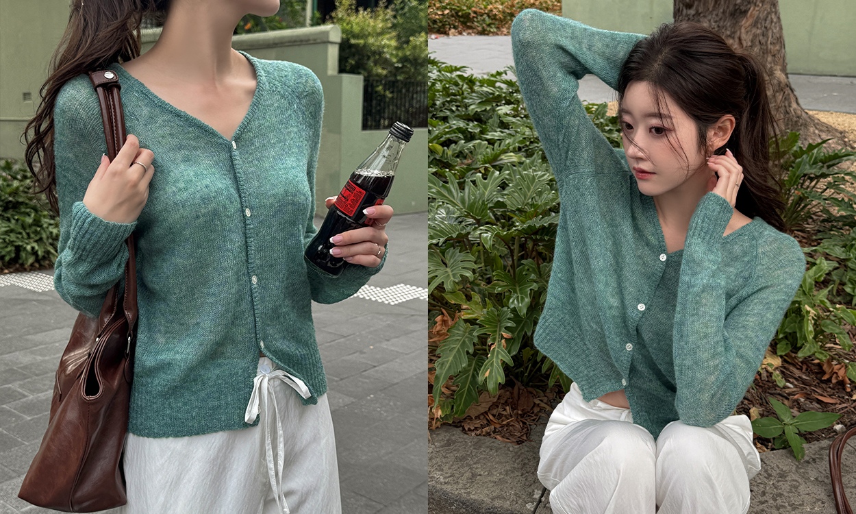 새로운 봄을 담은 색감
모헤어 울 니트 가디건