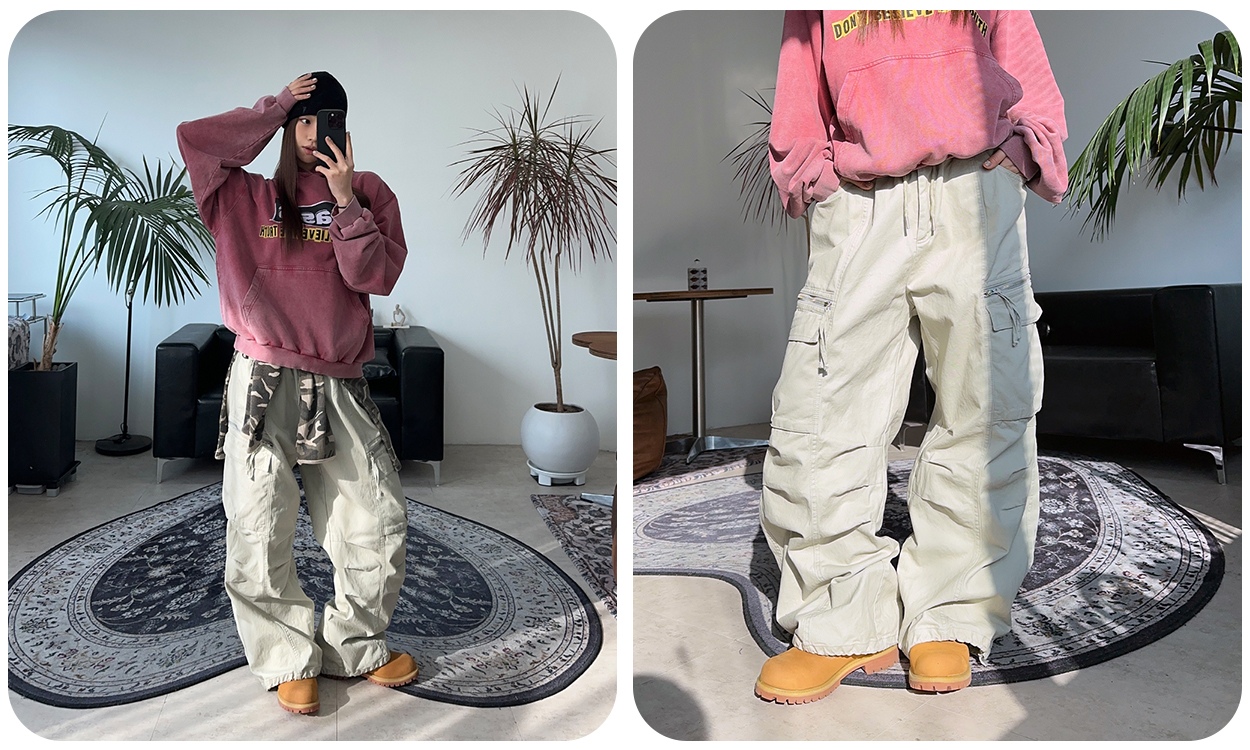 편하고 힙한
지퍼 카고팬츠 !