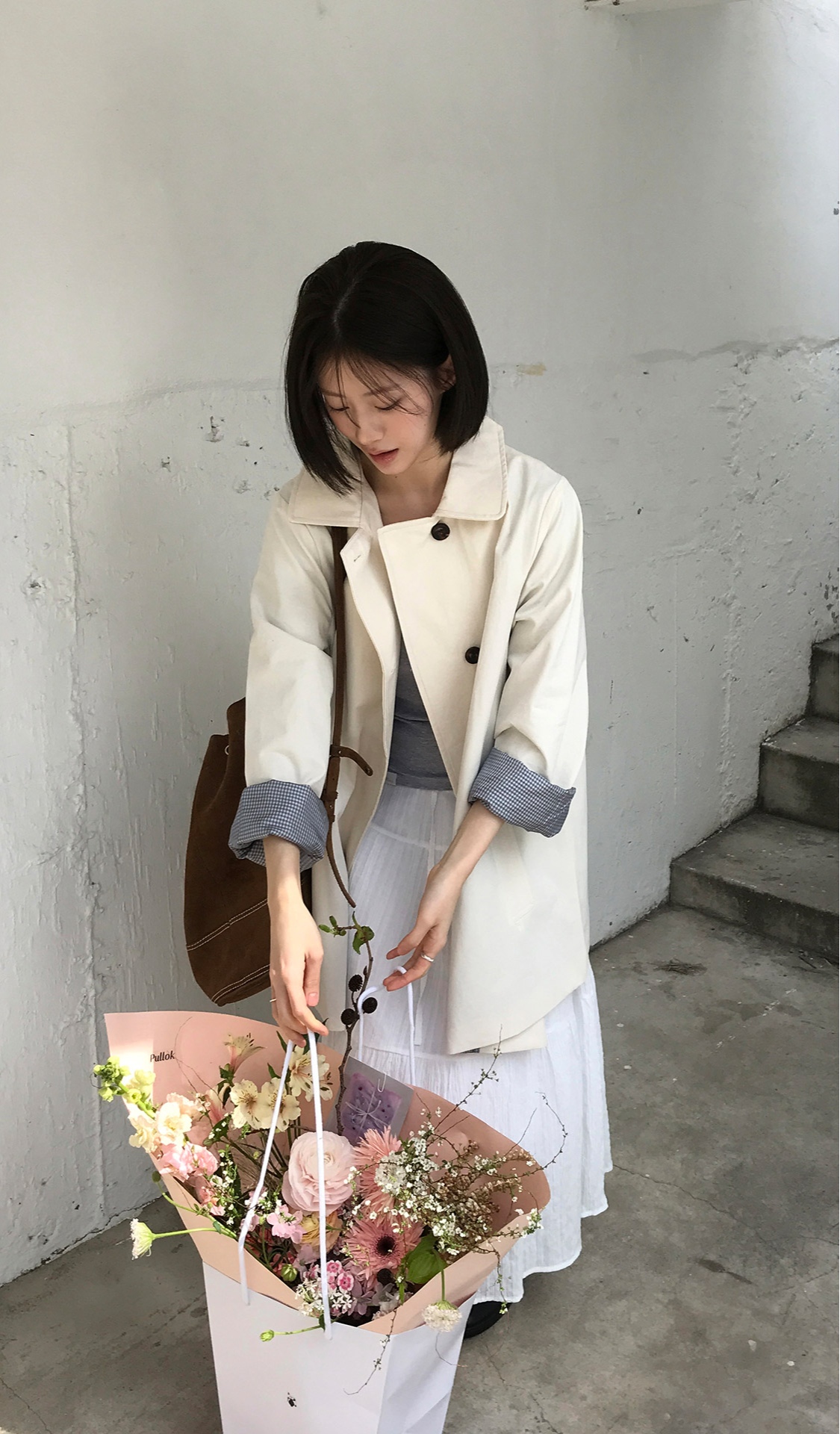 blured_블루체크 안감 디테일
봄=트렌치코트