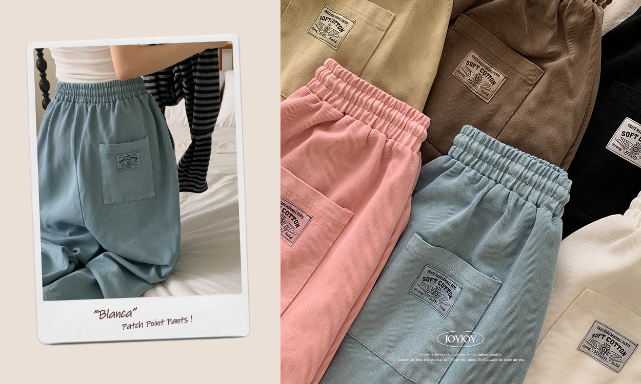 빈티지&데일리
귀여운 패치 포인트 팬츠