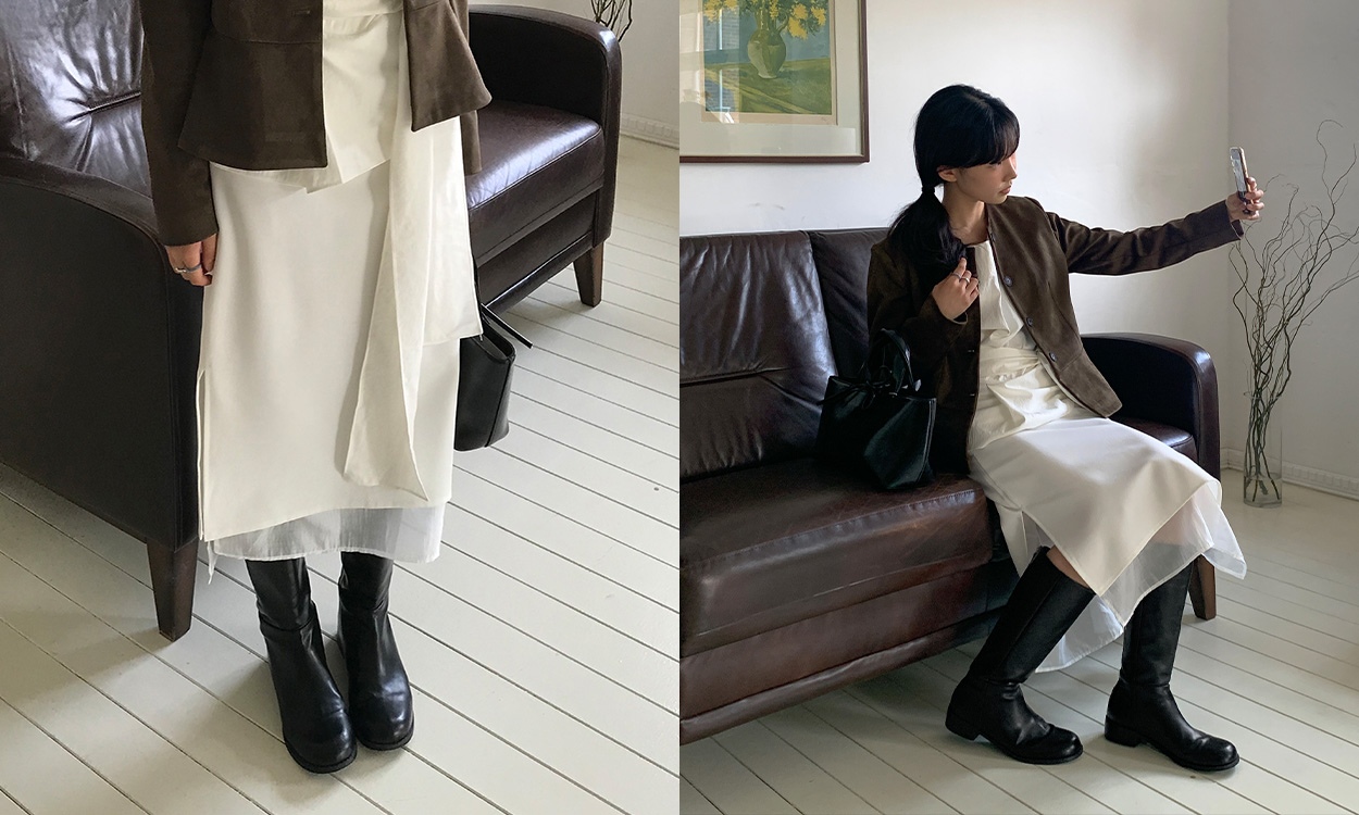 하객룩 베스트 아이템
더블 레이어드 스커트