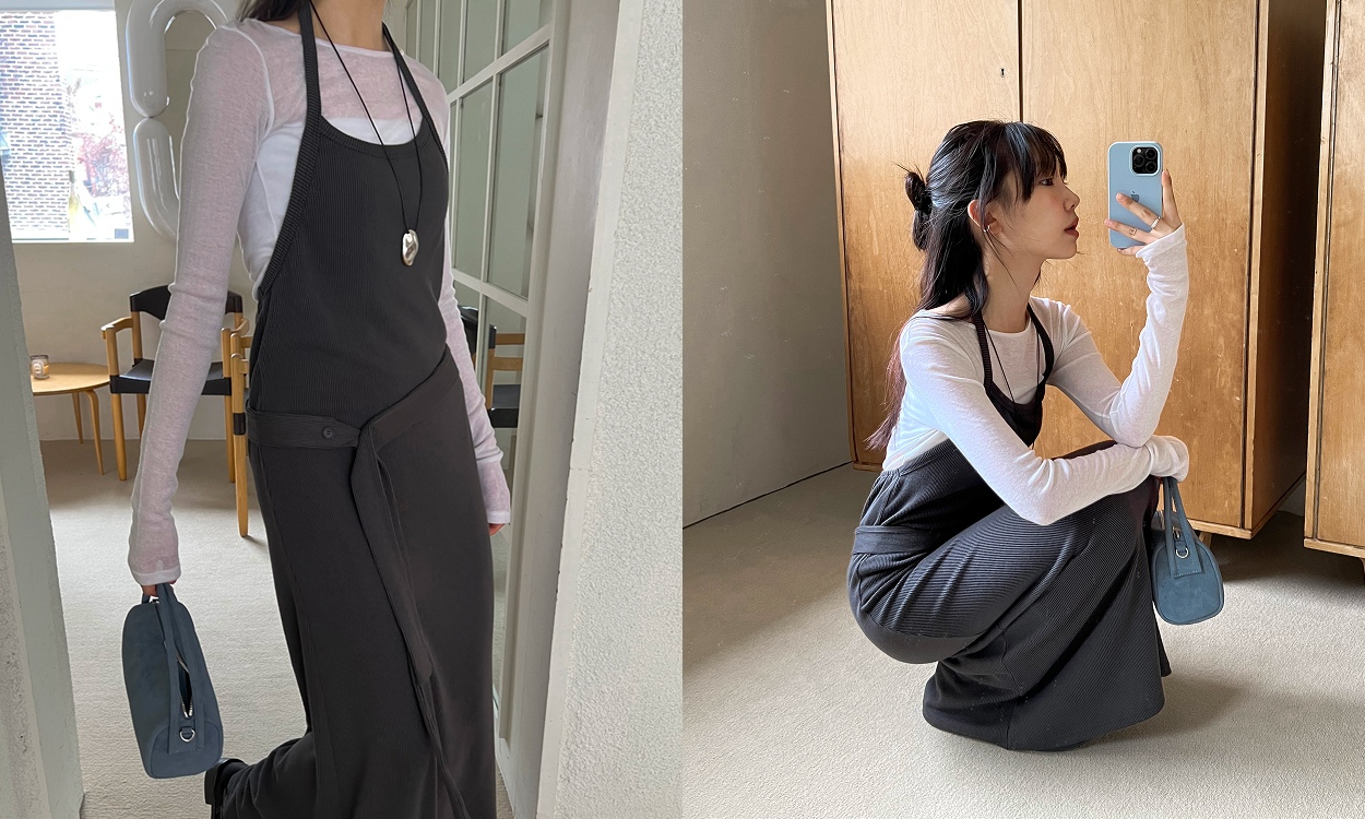 ⟡하객룩 추천템⟡
홀터넥 나시 롱원피스