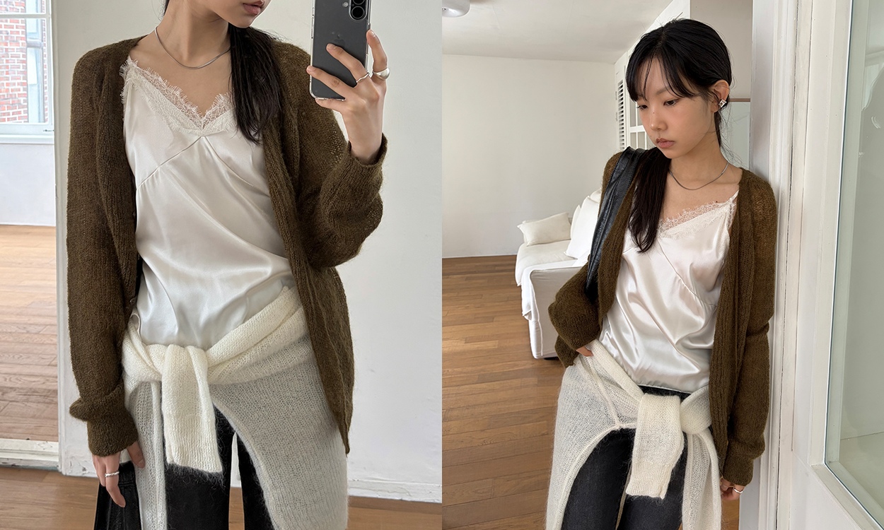 세련된 분위기 완성
편안한 데일리 실크나시 